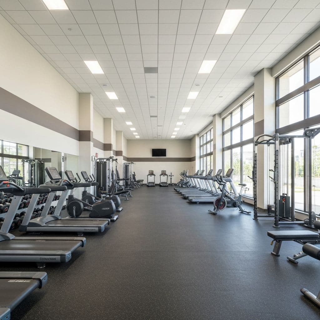 Spacious gym facility